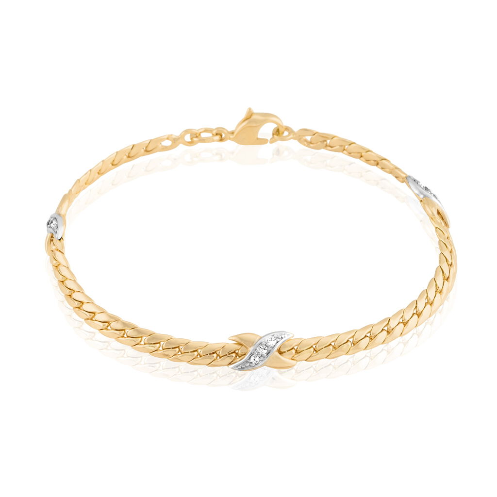 Bracelet Lamyae Plaqué Or Jaune Oxyde De Zirconium