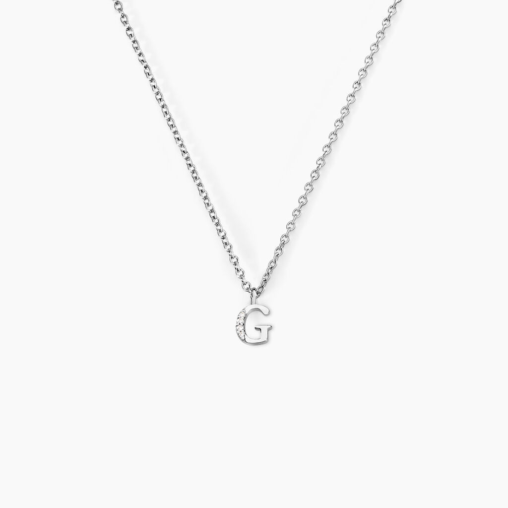Collier Neruda Argent Blanc Oxyde De Zirconium - Colliers fantaisie Femme | Histoire d&rsquo;Or
