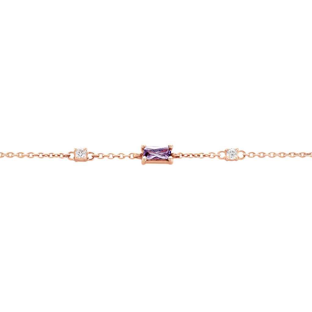 Bracelet Purple Mood Argent Rose Oxyde De Zirconium - Bracelets Femme | Histoire d’Or