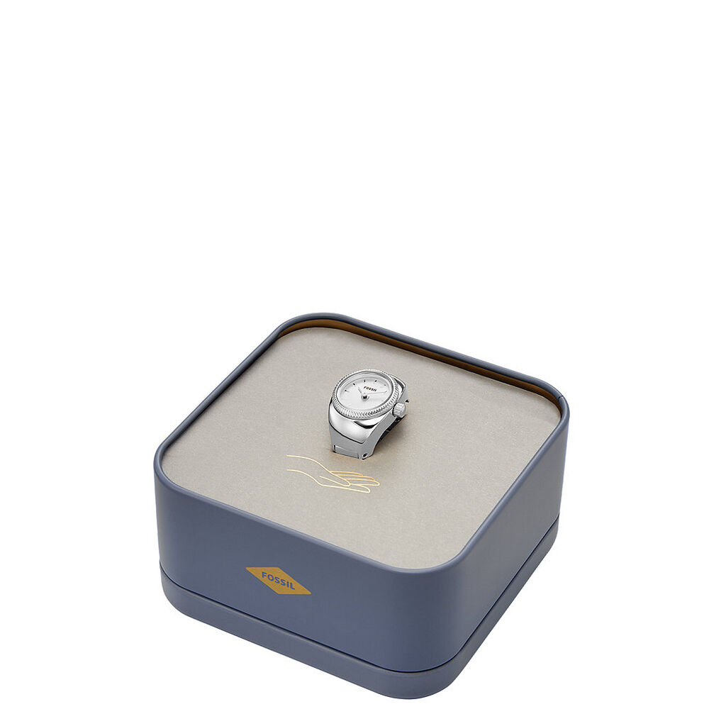 Montre Fossil Watch Ring Blanc - Id&eacute;es cadeaux Femme | Histoire d&rsquo;Or