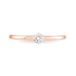 Bague Solitaire Natalia Or Rose Diamant - Bagues solitaires Femme | Histoire d&rsquo;Or