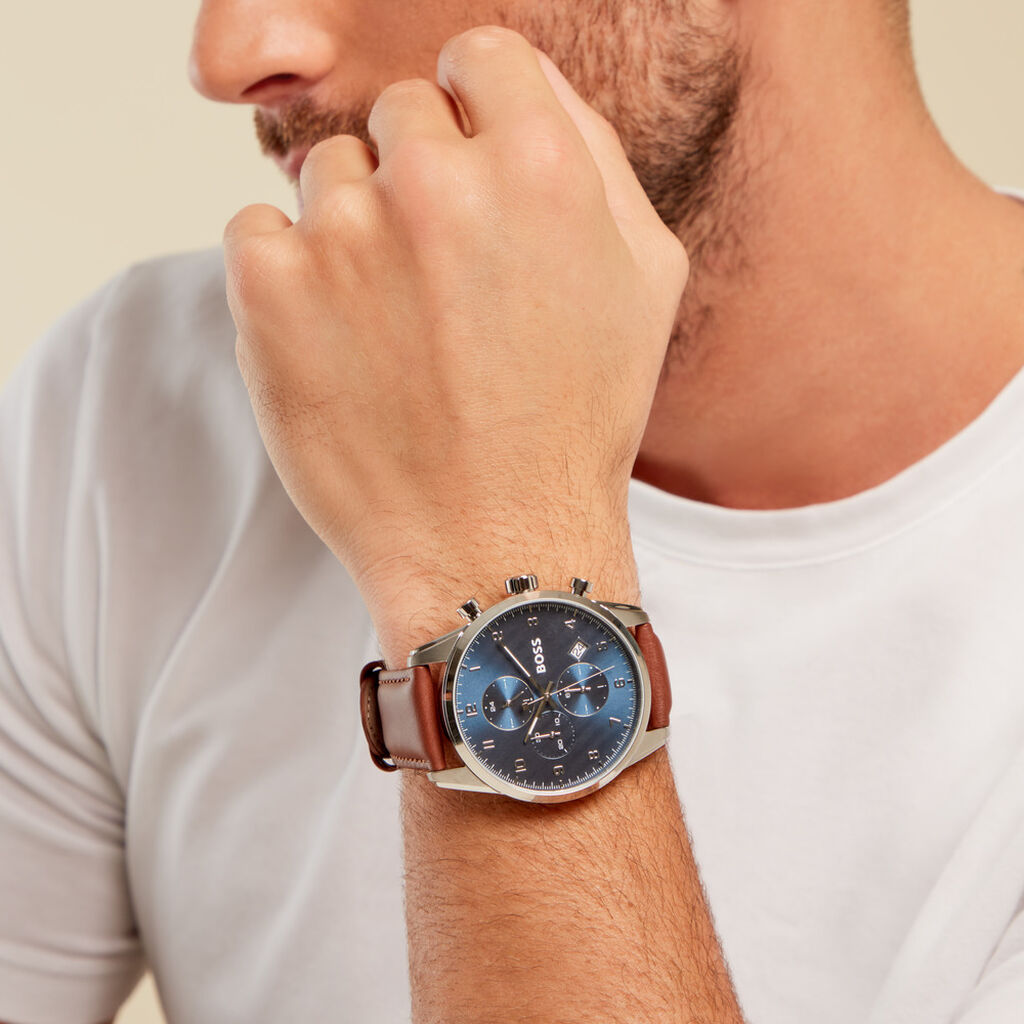 Montre Boss Skymaster Bleu - Montres Homme | Histoire d’Or