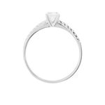 Bague Solitaire Kanel Or Blanc Oxyde De Zirconium - Bagues solitaires Femme | Histoire d&rsquo;Or