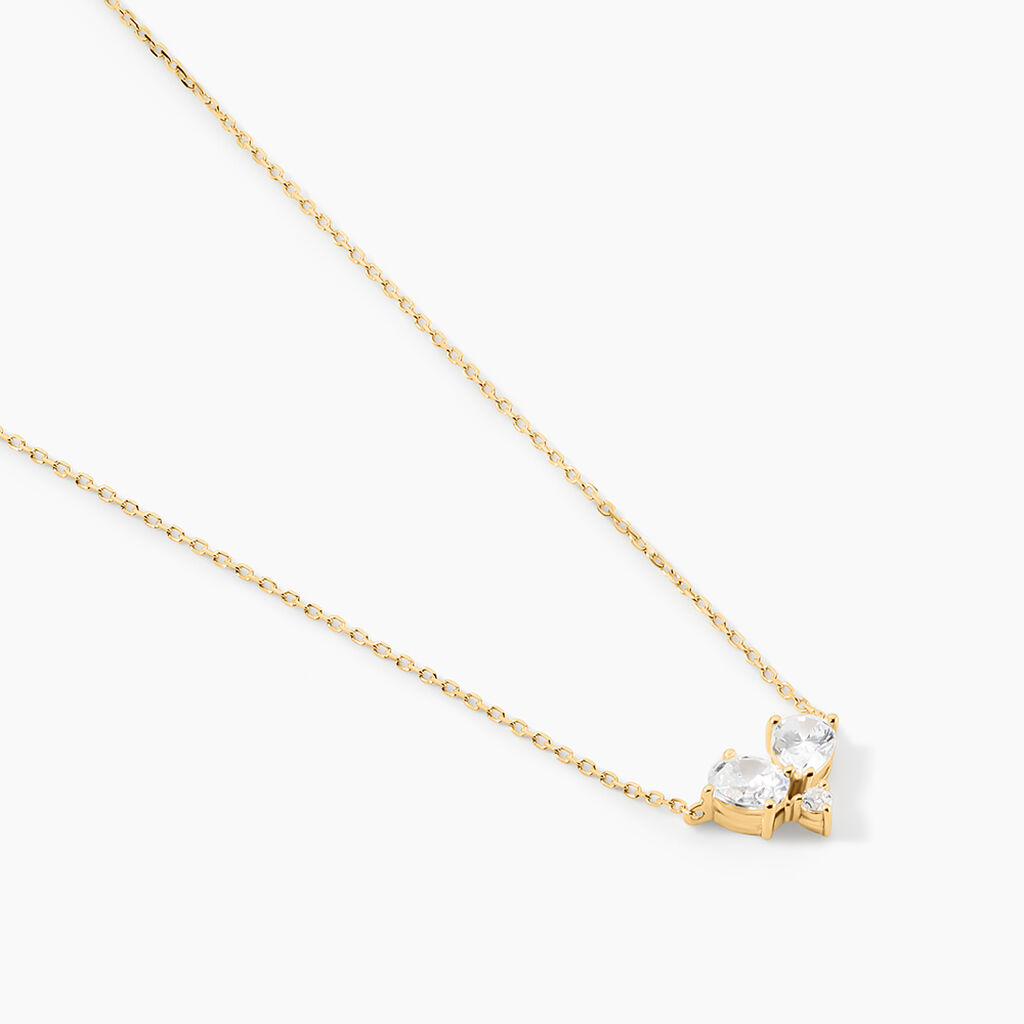 Collier Or Jaune Isidor Oxydes De Zirconium - Colliers Femme | Histoire d&rsquo;Or