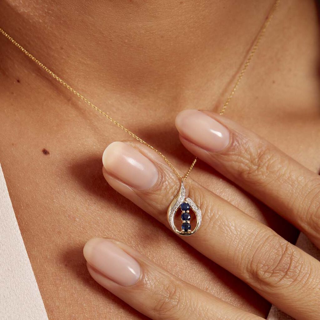 Collier Aurora Or Jaune Saphir Et Diamant - Colliers Femme | Histoire d’Or
