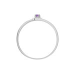 Bague Veroucha Or Blanc Amethyste - Bagues solitaires Femme | Histoire d&rsquo;Or