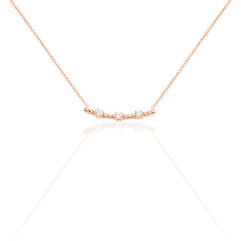 Collier Malaga Argent Rose Oxyde De Zirconium - Colliers fantaisie Femme | Histoire d&rsquo;Or