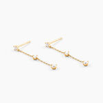 Boucles D'Oreilles Pendantes Madhav Or Jaune Diamant Synth&eacute;tique - Boucles d'oreilles pendantes Femme | Histoire d&rsquo;Or