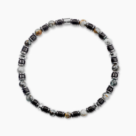 Bracelet Naturel Autres Vert H&eacute;matite Agate Turquoise - Bracelets Homme | Histoire d&rsquo;Or