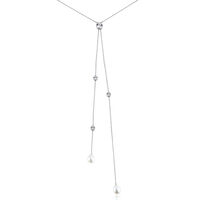 Collier De Dos Indigo Argent Perle De Culture Oxyde