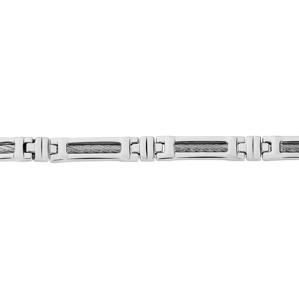 Bracelet Julien Acier Blanc - Bracelets Homme | Histoire d’Or