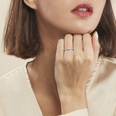 Bague Finella Platine Blanc Diamant - Bagues solitaires Femme | Histoire d’Or