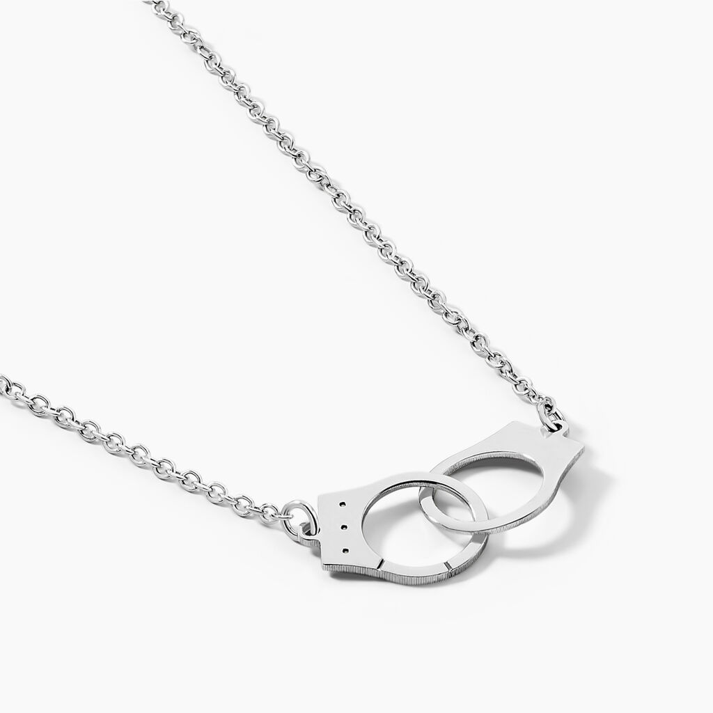Collier Kim Argent Blanc - Colliers fantaisie Famille | Histoire d&rsquo;Or
