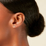 Boucles D'Oreilles Puces Isaias Or Jaune Oxyde De Zirconium - Clous d'oreilles Femme | Histoire d&rsquo;Or