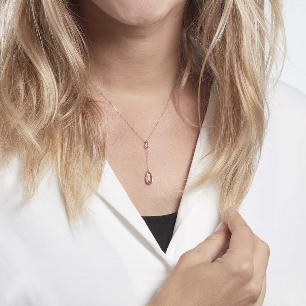 Collier Dennis Or Blanc Amethyste - Colliers Femme | Histoire d’Or