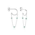 Cr&eacute;oles Polka Argent Blanc - Boucles d'oreilles cr&eacute;oles Femme | Histoire d&rsquo;Or