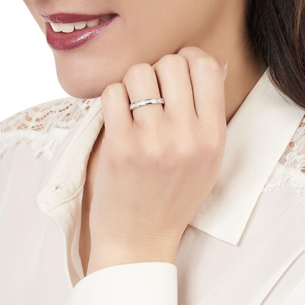 Alliance Mofida Or Blanc Oxyde De Zirconium - Alliances Femme | Histoire d’Or