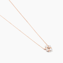 Collier Gladysse Or Rose Oxyde De Zirconium - Colliers Femme | Histoire d’Or
