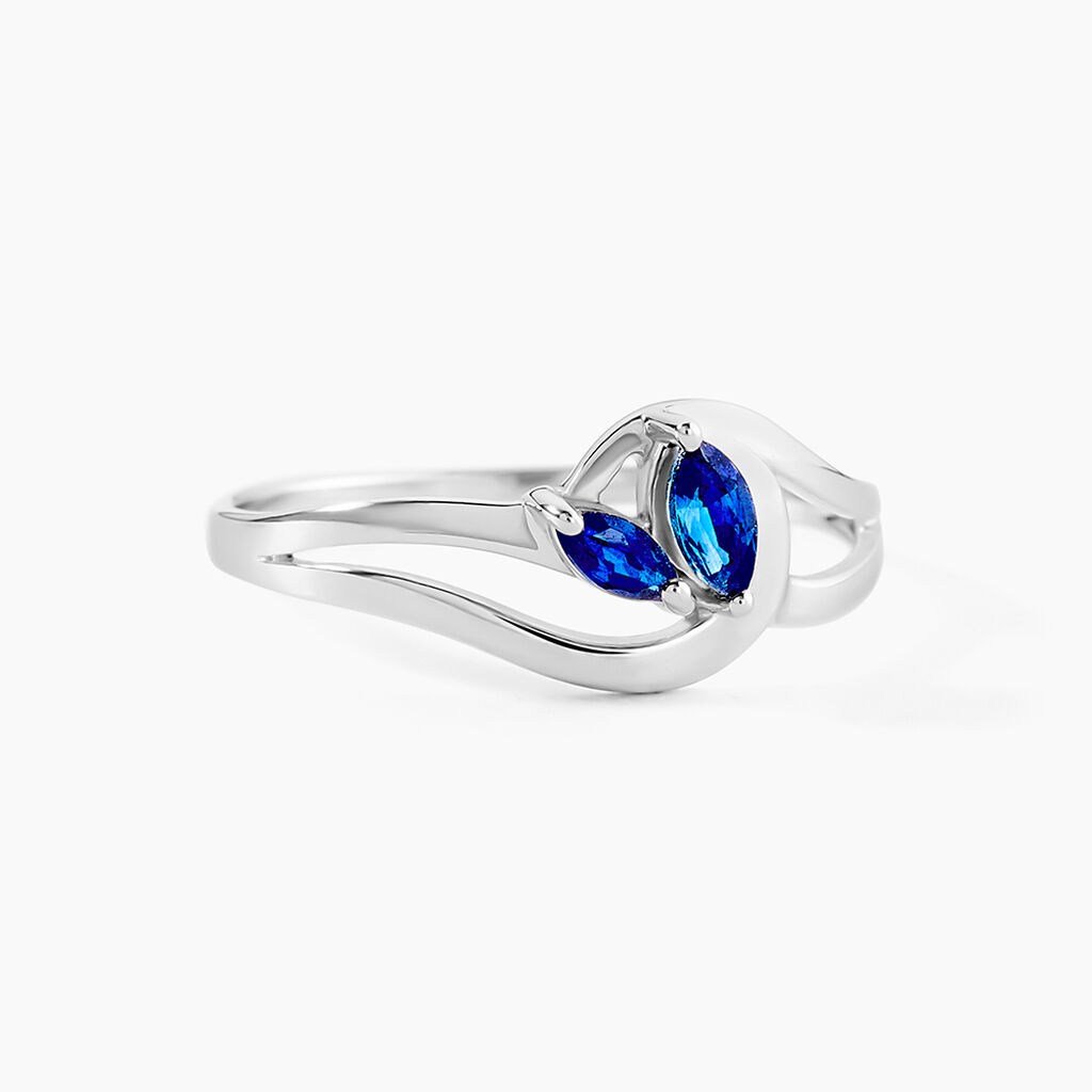Bague Sakina Or Blanc Saphir - Bagues avec pierre Femme | Histoire d’Or