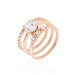 Bague Solitaire Tavira Argent Rose Oxyde De Zirconium - Bagues solitaires Femme | Histoire d’Or