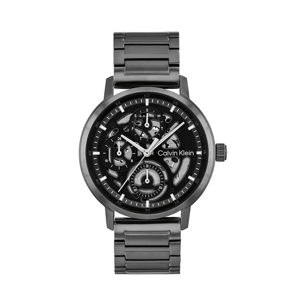 Montre Calvin Klein Gauge Multifonctions Noir - F&ecirc;te des p&egrave;res Homme | Histoire d&rsquo;Or