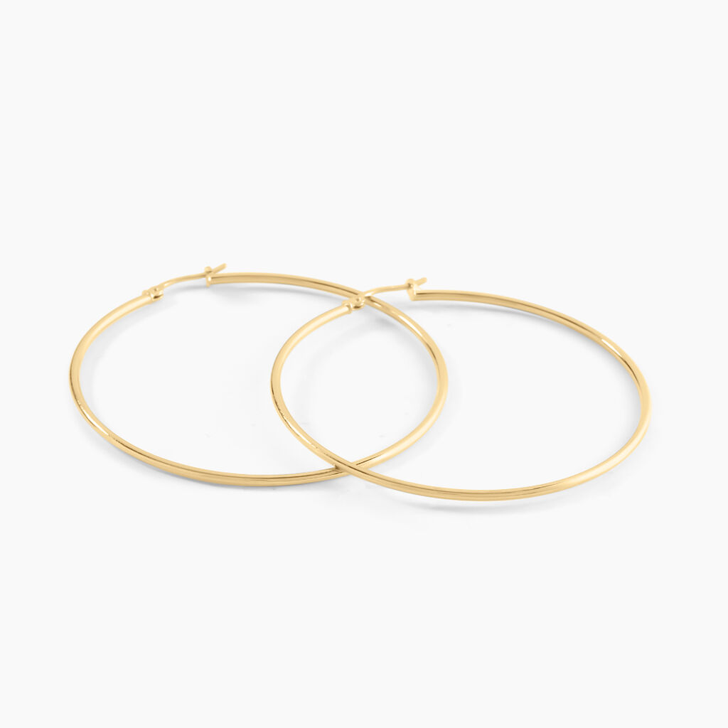 Créoles Agapanthe Or Jaune - Boucles d'oreilles créoles Femme | Histoire d’Or