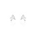 Boucles D'oreilles Puces Osie Argent Blanc - Boucles d'oreilles fantaisie Femme | Histoire d’Or