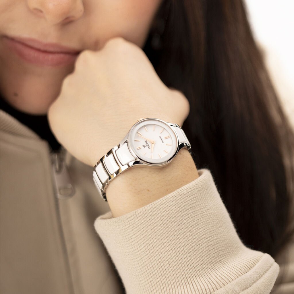 Montre Festina Ceramic Bimatiere Blanc - F&ecirc;te des m&egrave;res Femme | Histoire d&rsquo;Or