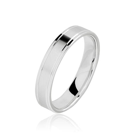 Alliance Mat Et Brillant Or Blanc Ambre - Alliances Unisex | Histoire d’Or