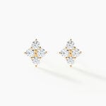 Boucles D'oreilles Puces Margh Or Jaune Oxyde De Zirconium - Clous d'oreilles Femme | Histoire d&rsquo;Or
