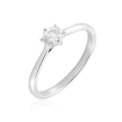 Bague Athena Platine Blanc Diamant - Bagues solitaires Femme | Histoire d&rsquo;Or