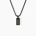 Collier Line Acier Noir - Colliers fantaisie Homme | Histoire d&rsquo;Or