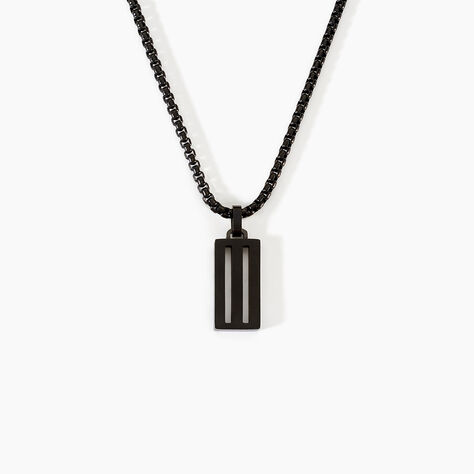 Collier Line Acier Noir - Colliers fantaisie Homme | Histoire d&rsquo;Or