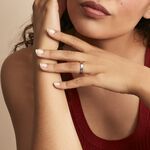 Alliance Inayah Ruban Plat Argent Blanc - Alliances Famille | Histoire d&rsquo;Or