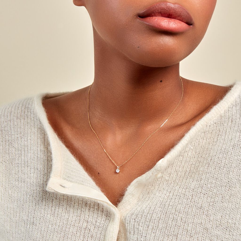 Pendentif Orsolya Or Jaune Oxyde De Zirconium - Soldes Femme | Histoire d’Or
