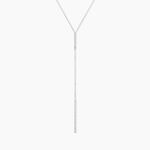 Collier De Dos Ou Sautoir Argent Blanc Indigo Oxyde De Zirconium - Sautoirs Femme | Histoire d&rsquo;Or