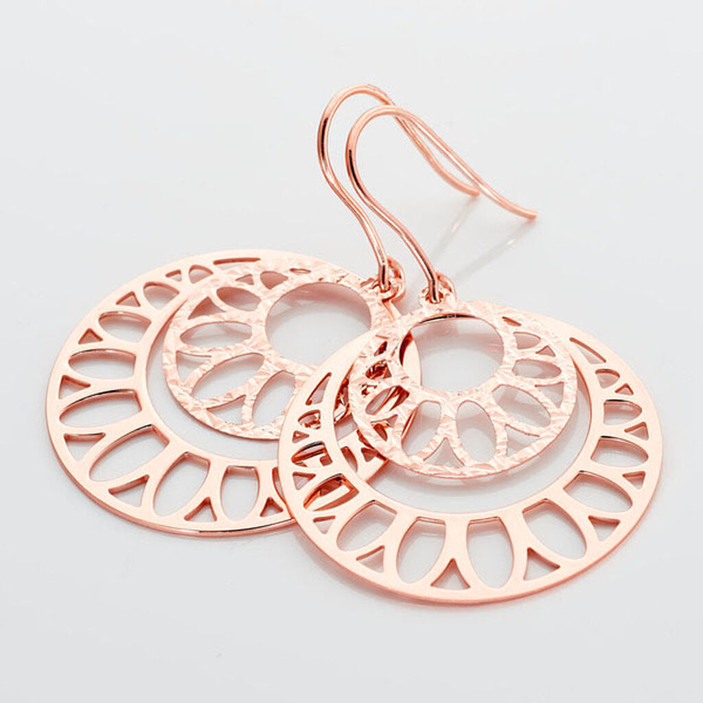 Boucles D'oreilles Pendantes Slorane Argent Rose - Boucles d'oreilles fantaisie Femme | Histoire d’Or