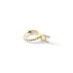 Cr&eacute;ole Unitaire L&eacute;ria Or Jaune Oxydes De Zirconium - Boucles d'oreilles cr&eacute;oles Femme | Histoire d&rsquo;Or