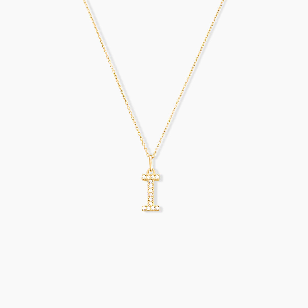 Pendentif Lettre I Or Jaune Oxyde - Pendentifs Famille | Histoire d&rsquo;Or