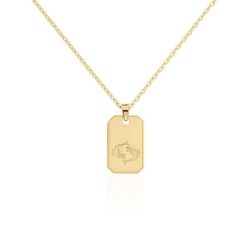 Pendentif Poissons - Signe astrologique n°2 - Plaqué Or - France Minéraux