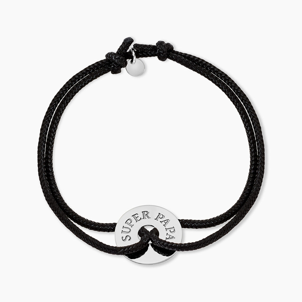 Bracelet Raphael Argent Blanc - Bracelets cordon Homme | Histoire d&rsquo;Or