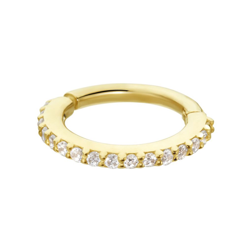 Piercing D'oreille Or Jaune Amaranthe Oxydes De Zirconium