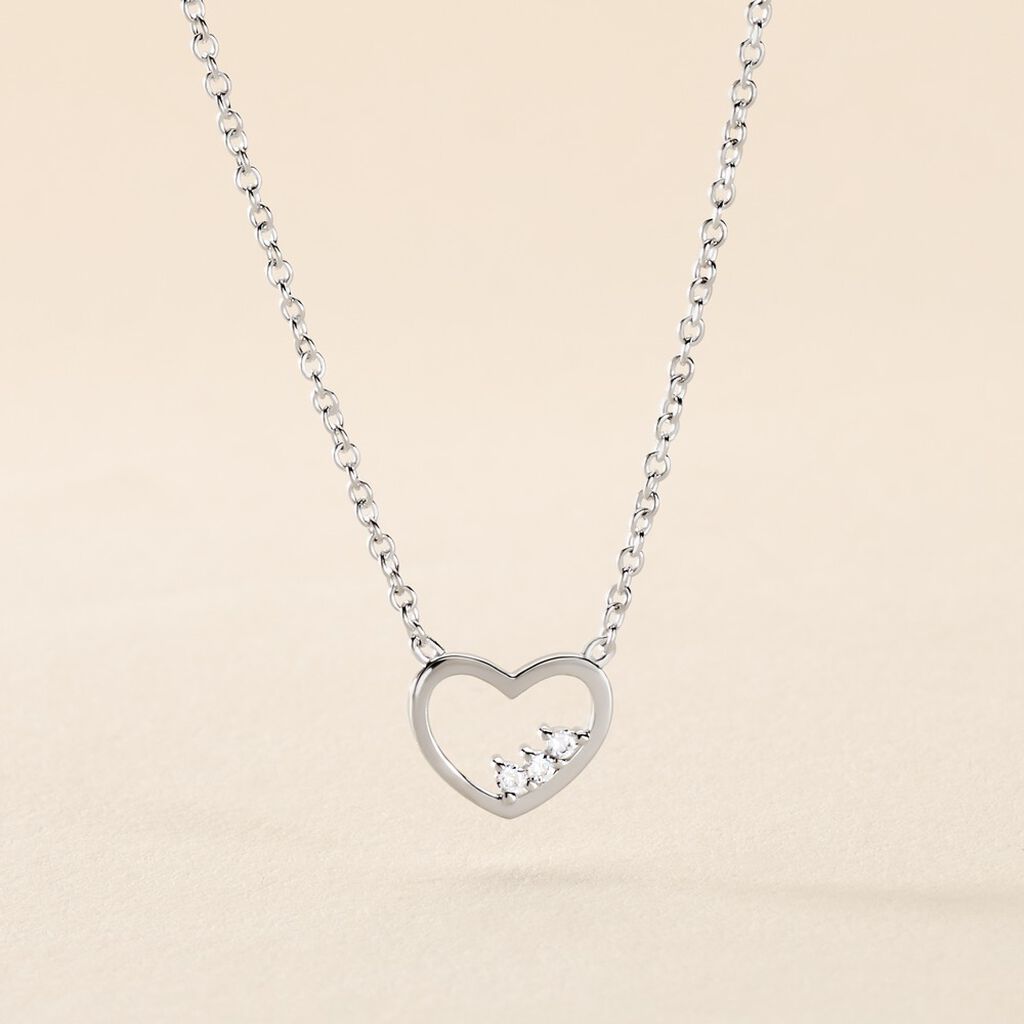 Collier Argent Shelan Oxydes De Zirconium - Colliers fantaisie Femme | Histoire d&rsquo;Or