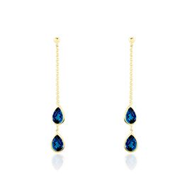 Boucles D'oreilles Pendantes Or Jaune Carlyn Topaze - Boucles d'oreilles pendantes Femme | Histoire d’Or