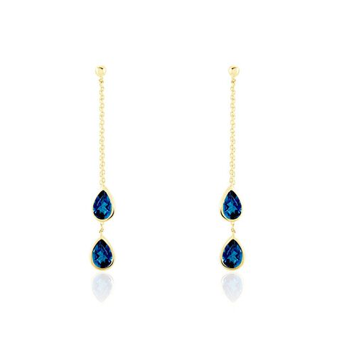 Boucles D'oreilles Pendantes Or Jaune Carlyn Topaze - Boucles d'oreilles pendantes Femme | Histoire d’Or