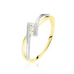 Bague Brixia Or Bicolore Diamant - Bagues avec pierre Femme | Histoire d&rsquo;Or