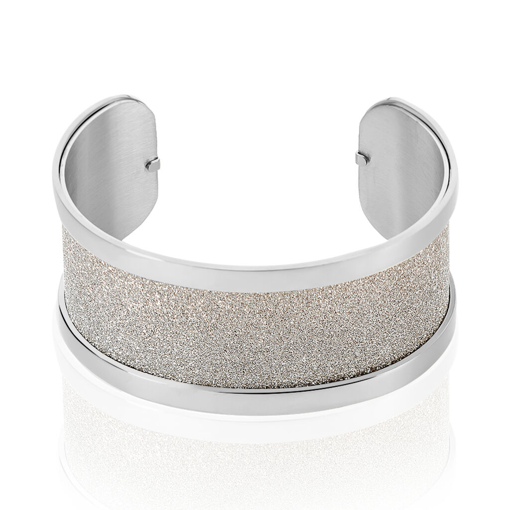 Bracelet Jonc Acier Blanc