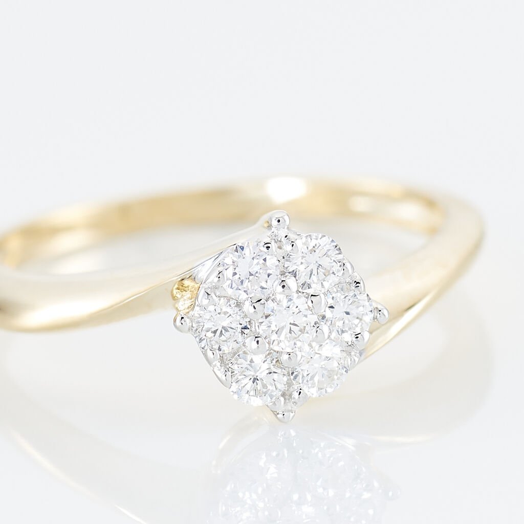 Bague Solitaire Lysia Or Jaune Diamant - Bagues solitaires Femme | Histoire d&rsquo;Or