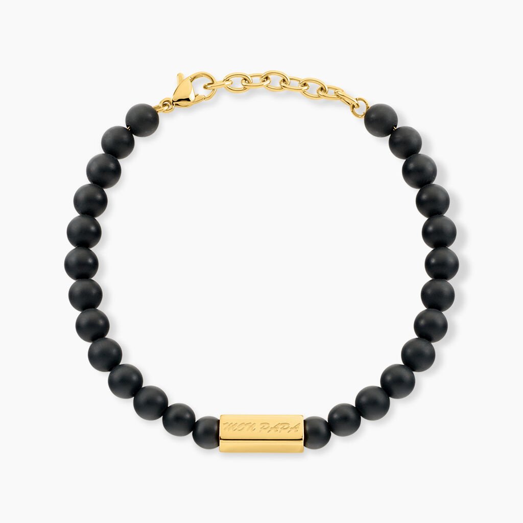 Bracelet Rolph Acier Blanc - F&ecirc;te des p&egrave;res Homme | Histoire d&rsquo;Or