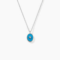 Collier Goddess Argent Blanc Turquoise